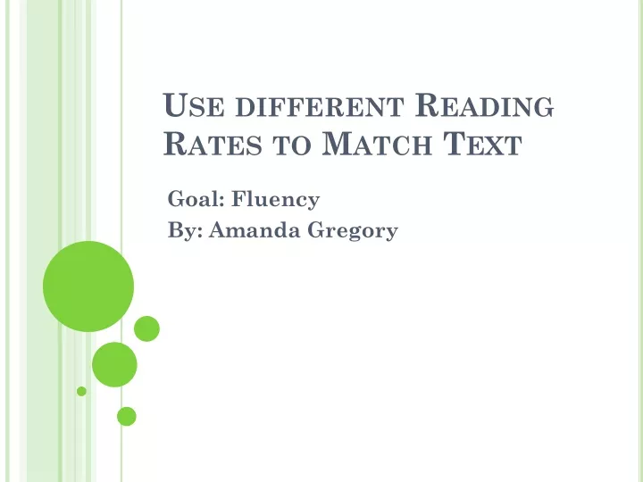 use different reading rates to match text