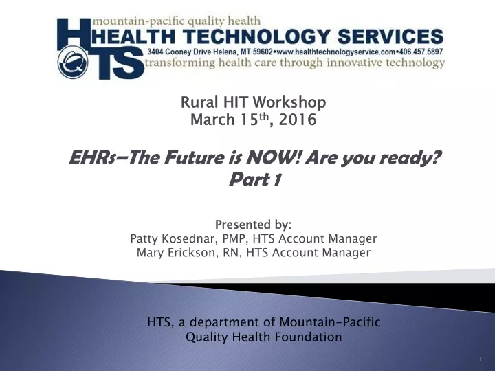 rural hit workshop march 15 th 2016 ehrs