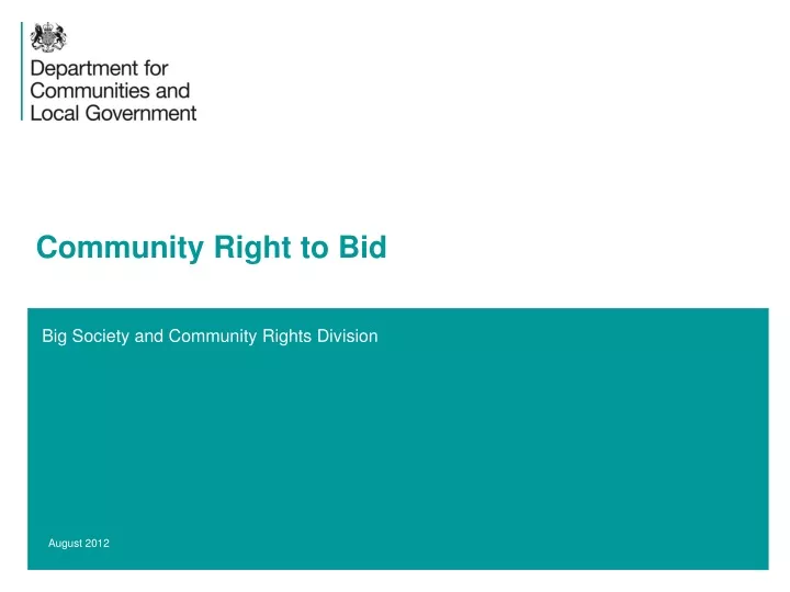 community right to bid