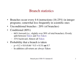 Branch statistics