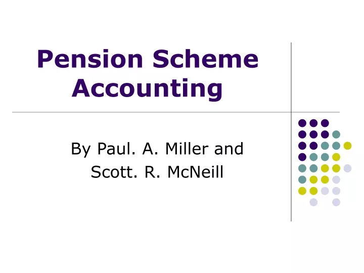 pension scheme accounting