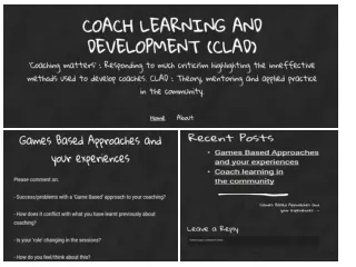 Coach Learning and Development (CLAD)