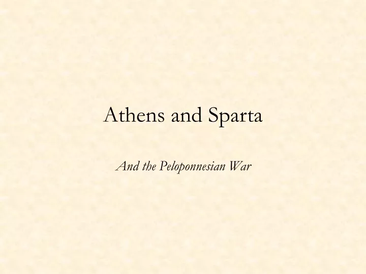 athens and sparta