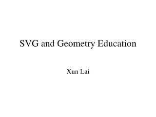 SVG and Geometry Education