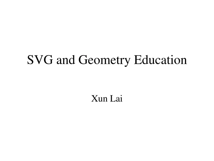 svg and geometry education