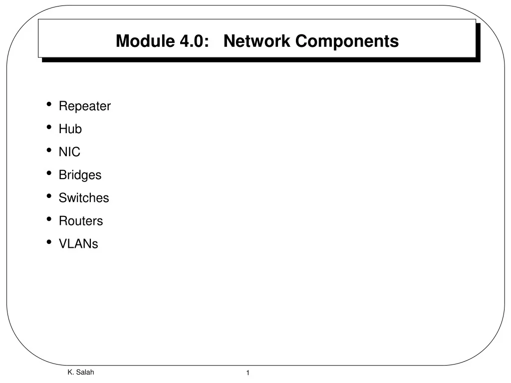 PPT - Network Components and Hardware Devices PowerPoint Presentation ...