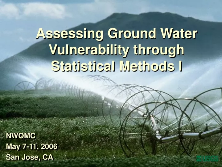assessing ground water vulnerability through