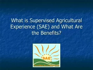 What is Supervised Agricultural Experience (SAE) and What Are the Benefits?