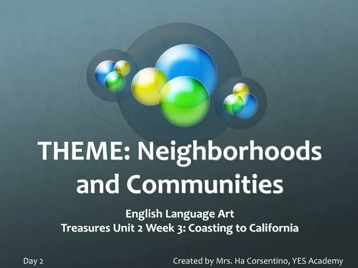 theme neighborhoods and communities