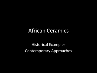 African Ceramics