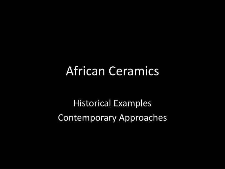 african ceramics