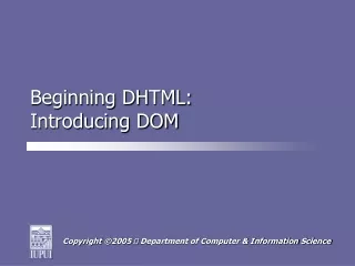 Beginning DHTML: Introducing DOM