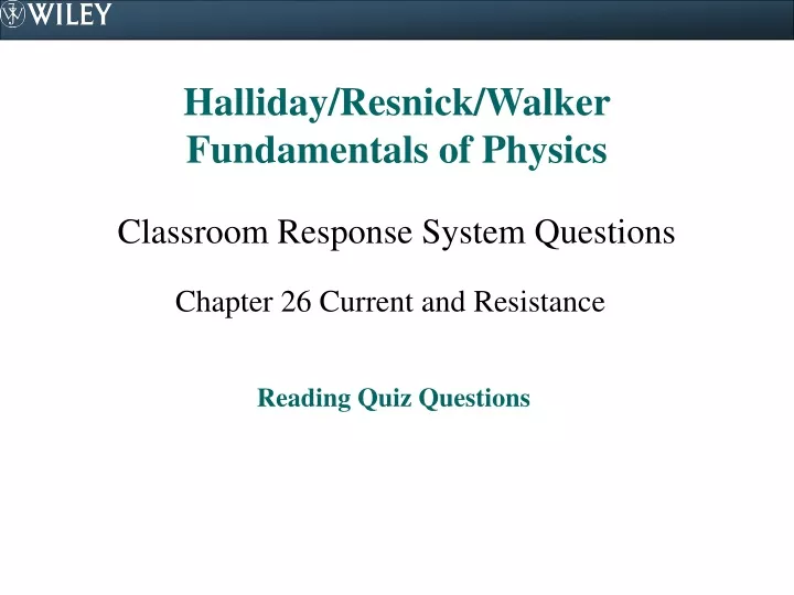 halliday resnick walker fundamentals of physics