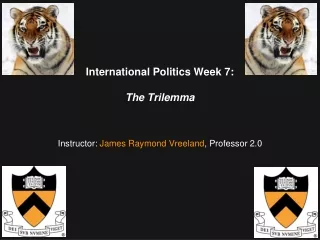 International Politics Week 7: The Trilemma