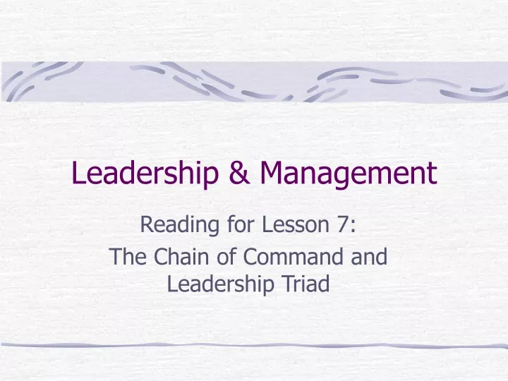 leadership management