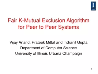 Fair K-Mutual Exclusion Algorithm for Peer to Peer Systems