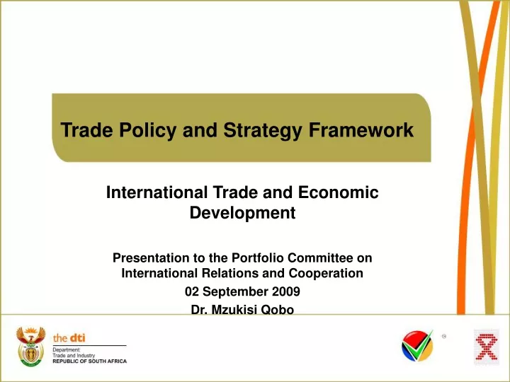 trade policy and strategy framework