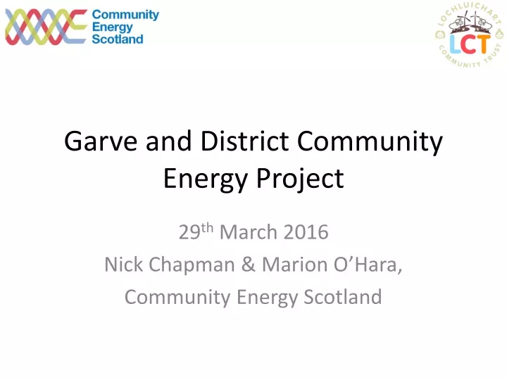 garve and district community energy project