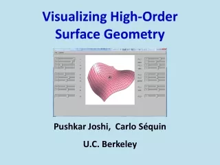 Visualizing High-Order  Surface Geometry