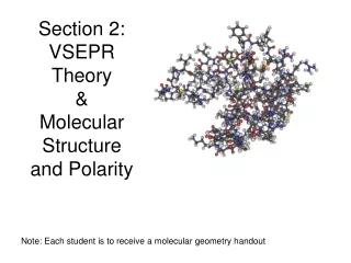 Section 2: VSEPR Theory &amp; Molecular Structure and Polarity