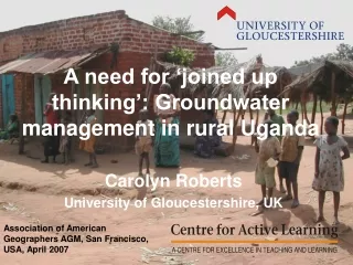 A need for ‘joined up thinking’: Groundwater management in rural Uganda