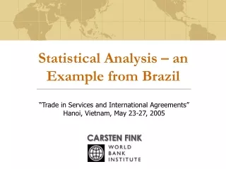 Statistical Analysis – an Example from Brazil