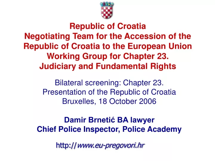 republic of croatia negotiating team
