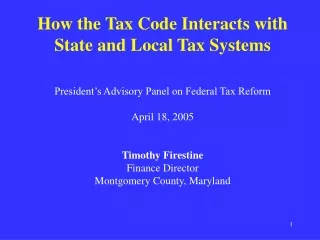 How the Tax Code Interacts with State and Local Tax Systems
