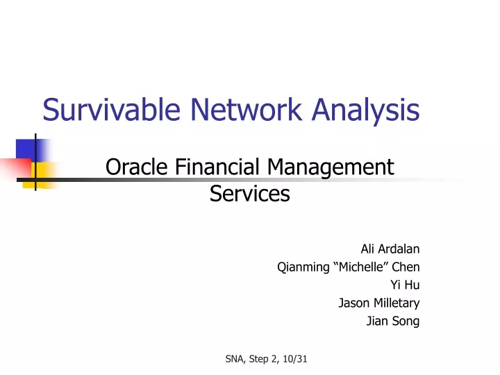 survivable network analysis