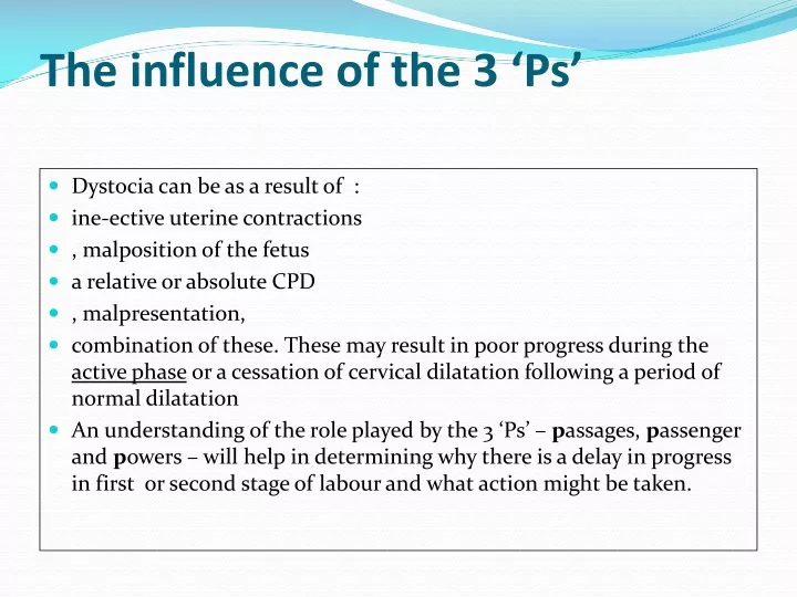 the influence of the 3 ps