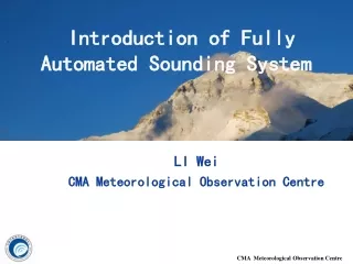 Introduction of Fully Automated Sounding System