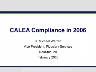 CALEA Compliance in 2006
