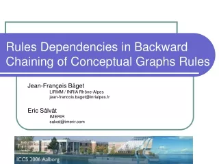 Rules Dependencies in Backward Chaining of Conceptual Graphs Rules