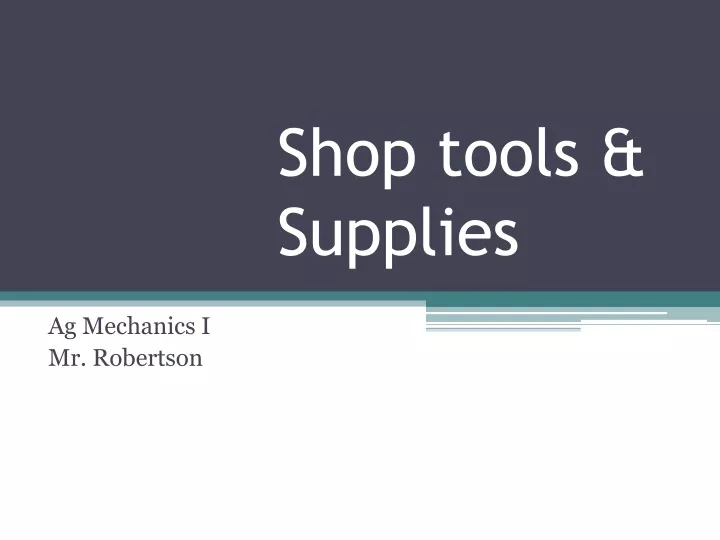 shop tools supplies