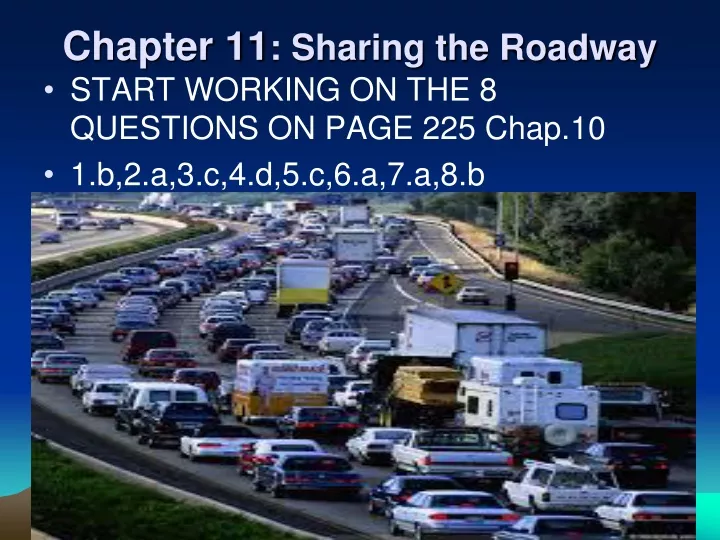chapter 11 sharing the roadway