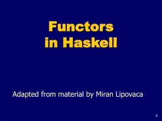 Functors  in Haskell