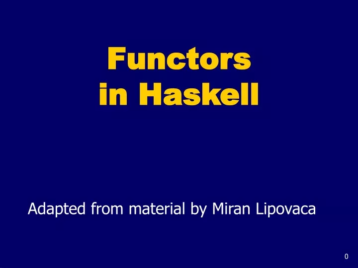 functors in haskell