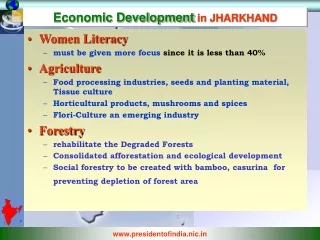 Economic Development in JHARKHAND