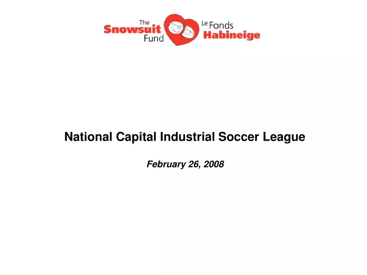 national capital industrial soccer league february 26 2008