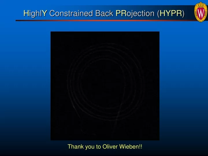 h ighl y constrained back pr ojection hypr