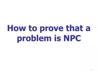 How to prove that a problem is NPC