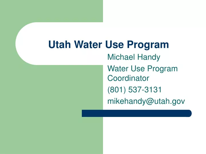 utah water use program