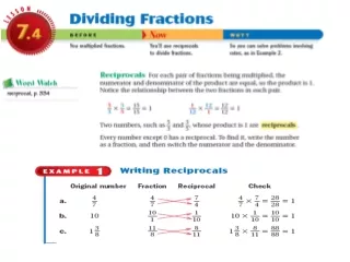 Dividing Fractions