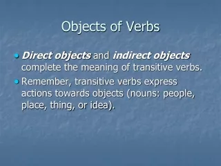 Objects of Verbs