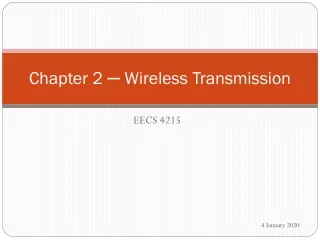 Chapter 2  ─  Wireless Transmission