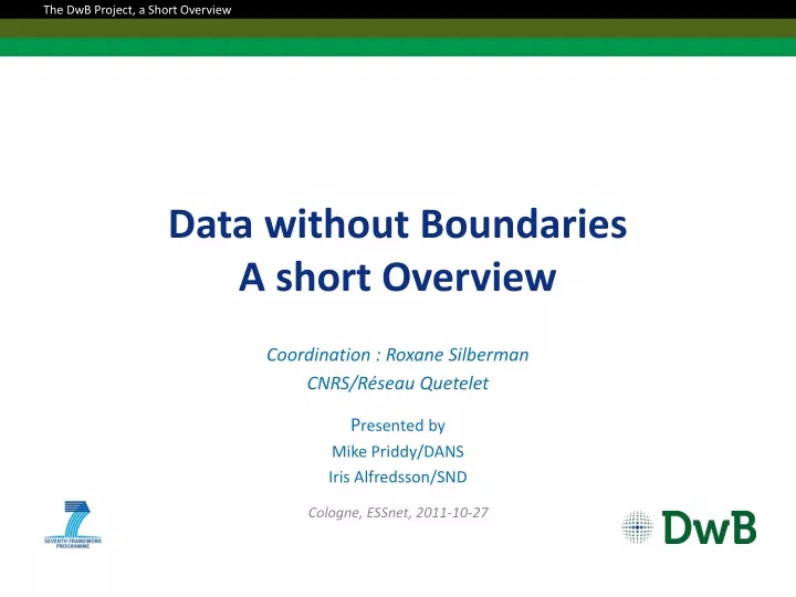 data without boundaries a short overview