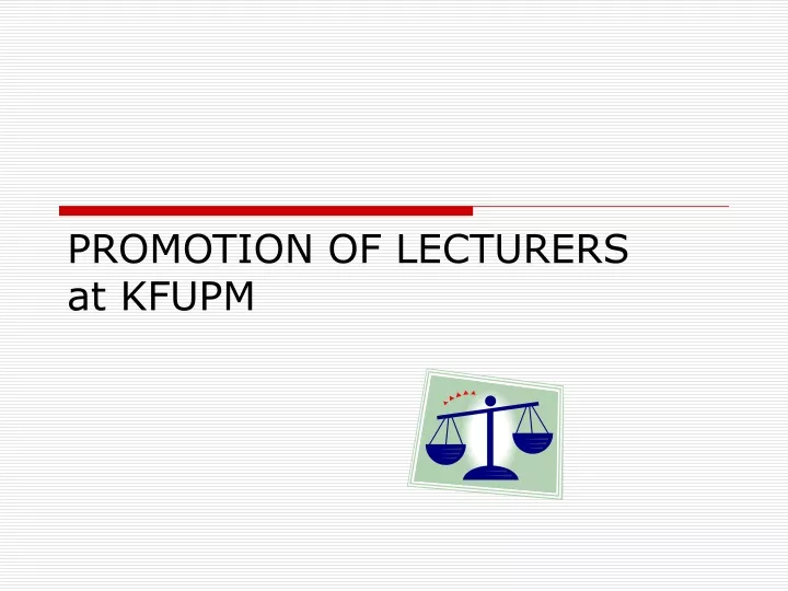 promotion of lecturers at kfupm