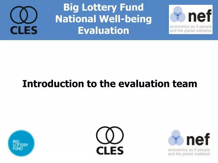 big lottery fund national well being evaluation
