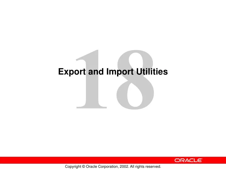 export and import utilities