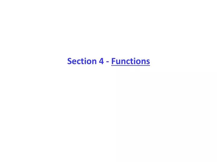 section 4 functions